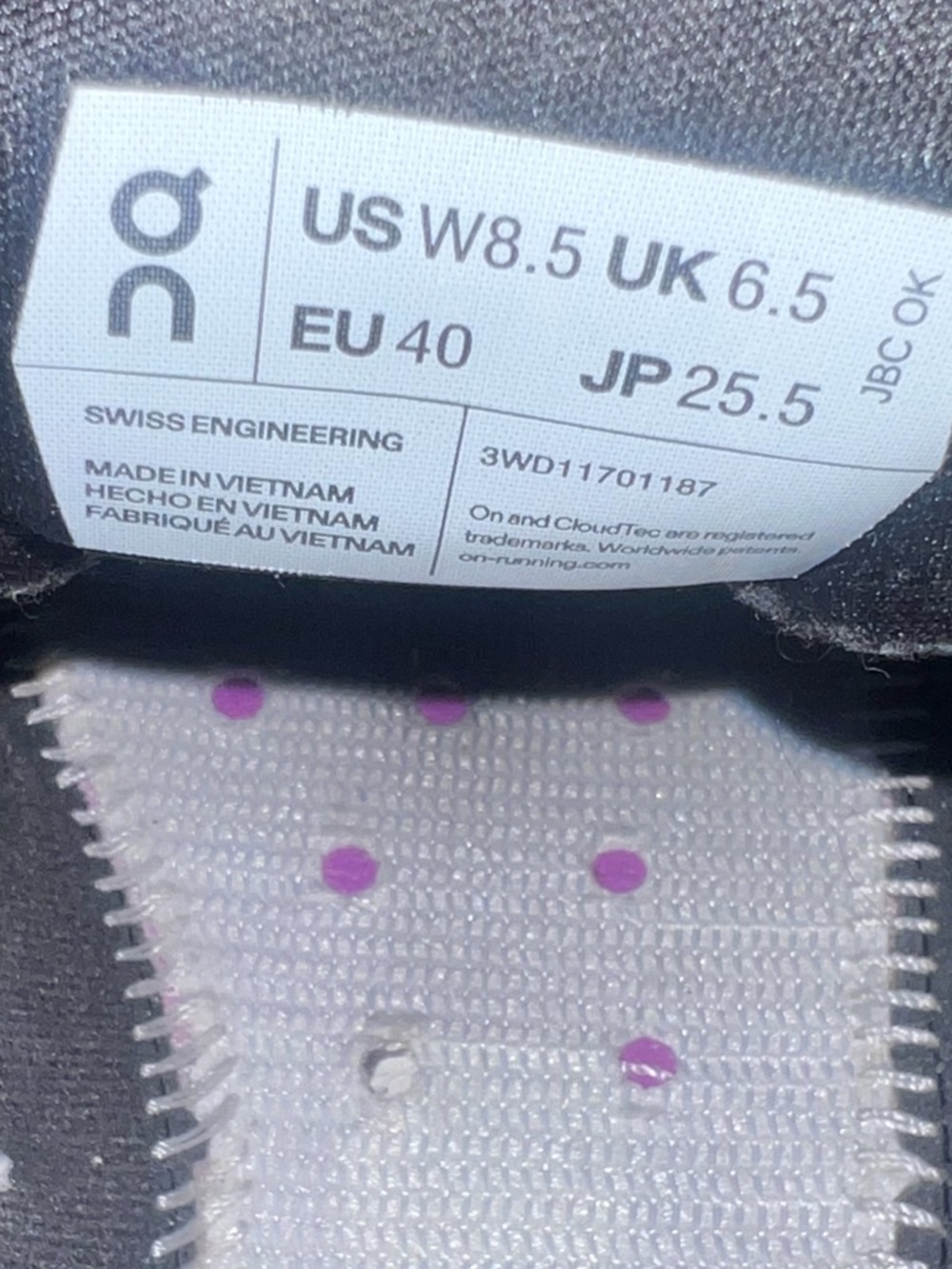 On Running Women's Sneakers in Grey with Black and colorful Details - Picture 6 of 12